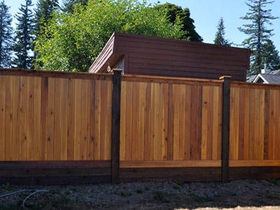 Custom Cedar Panel Fence